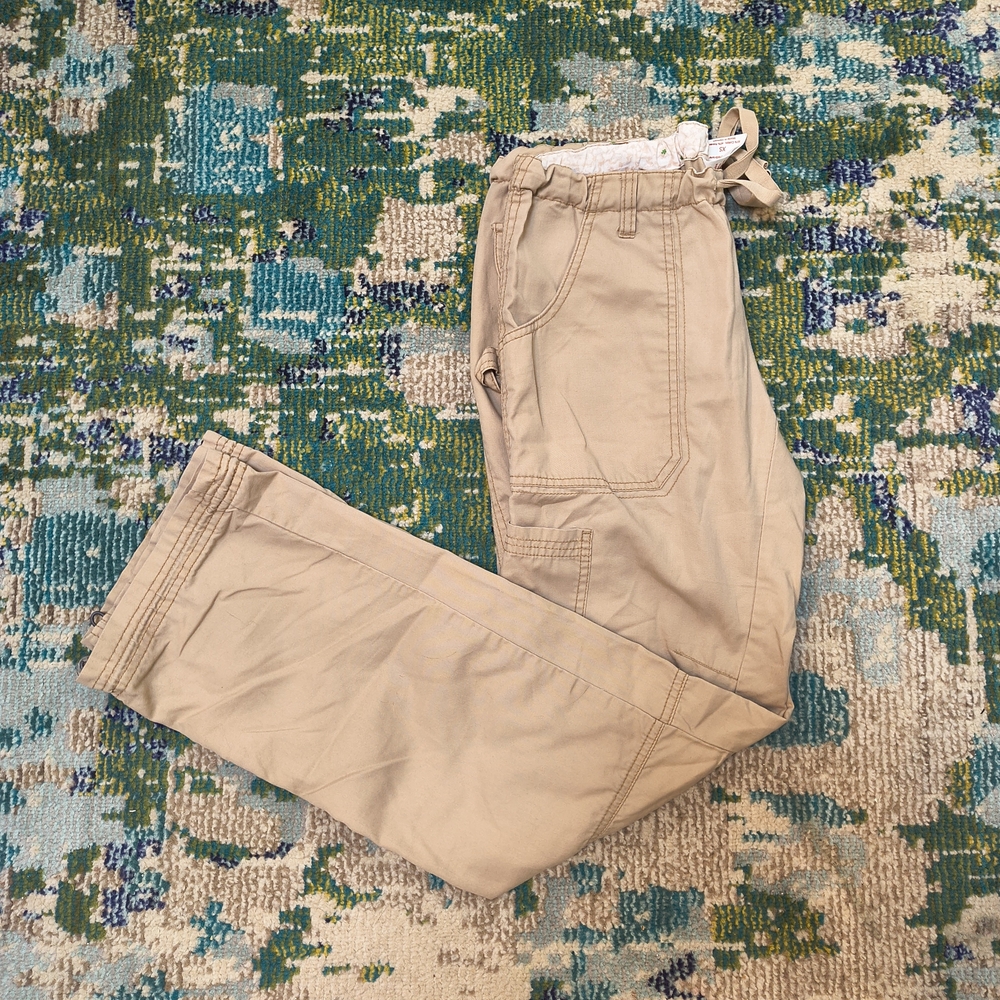 Casual Tan Cargo Pants with Drawstring